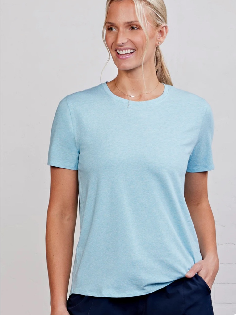 TASC‎ All Day Short Sleeve T-Shirt waterfall heather